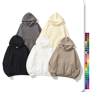 Unisex Oversized Hooded <b>Sweatshirt</b> Solid <b>White</b> Cotton Fleece Casual Pullover Hoodie Pocket Design Loose Fit Breathable Winter - Product Image 3