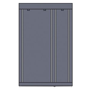 Armadio Portatile Grigio da 67 Pollici, Montaggio Rapido e Semplice, con Tessuto Non Tessuto e Asta Appendiabiti - Product Image 5