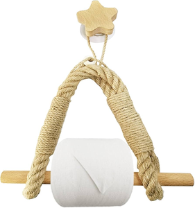 Support mural adhésif pour rouleau de papier toilette, crochet étoile, porte-serviettes pour cuisine et salle de bain - Product Image 1