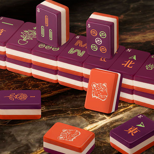 Jeu de tuiles de mahjong américain à motif léopard - Product Image 6