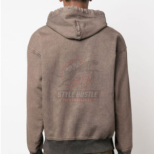 Venta Directa de Fábrica, Precio al por Mayor, Sudaderas Básicas para Hombre con Lavado Ácido, Diseño de Logotipo Personalizado, Sudaderas con Lavado Ácido para Hombre - Product Image 4