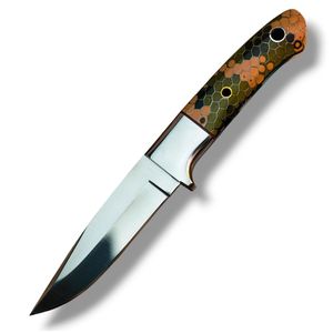 Cuchillos de Acero al Carbono de Alto Rendimiento con Estructura de Hoja Fija Resistente, Cómodo Empuñadura de Madera y Funda de Cuero para Uso - Product Image 1