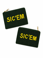 Dompet Koin Trendy Kuat Berbahan Kaca Manik-Manik Buatan Tangan Kustom SIC EM dengan Ritsleting OEM ODM Grosir India
