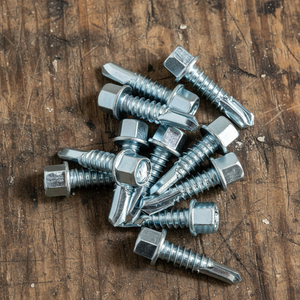 PDC Model 3 Hex Head Self-Drilling <b>Screws</b> Carbon Steel Zinc/<b>Galvanized</b>/Phosphate Metric/Inch Class 8 Grade Customizable Length - Product Image 1