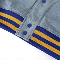 Blouson Bomber en Jean Personnalisé Sigma Gamma Rho – Veste Décontractée Streetwear avec Poignets et Ourlet Côtelés OEM ODM