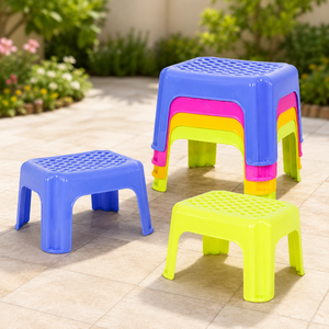 Modern Virgin PP Lightweight Stackable <b>Storage</b> Multi-Function Durable Home <b>Stool</b> & Ottoman for Living Room - Product Image 1