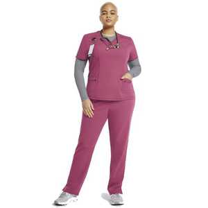 Stretchy Men Women Wholesale Professional Hospital Surgical Nursing <b>Doctor</b> Uniform Zipper Collar Scrubs Suit Medical Scrubs <b>Set</b> - Product Image 2