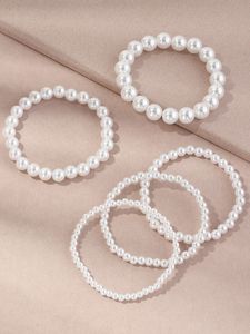 Bracelet extensible en perles de résine de haute qualité, bijoux de mode en gros - Product Image 5