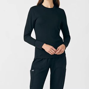 Camiseta Térmica de Manga Larga para Mujer, Ideal para Usar Bajo el Uniforme Médico, Elástica, para Enfermeras, Venta al Por Mayor para Ambientes Fríos - Product Image 6