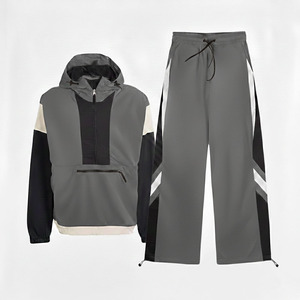 Conjunto de Dos Piezas para Hombre, Chaqueta Cortavientos con Cierre y Pantalones Largos, Traje Deportivo Sublimado, Chaqueta Cortavientos, Pantalones Largos, Traje Deportivo de Nailon, 100% Poliéster - Product Image 5