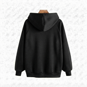 Sweat à capuche unisexe DROGEN EXPORT 2026 Premium Noir Uni Coupe Classique Respirant Séchage Rapide Mode Hiver Streetwear - Product Image 2