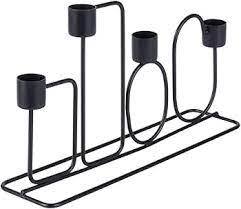 Farmhouse-Style Vintage Christmas Candleholder Hand-Forged Iron Metal Crafts 4 Pillars Display Stand Anti-Slip Feature Engraved - Product Image 1