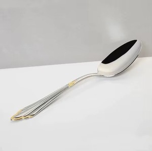 Cuillère à café en acier inoxydable plaqué argent, design de créateur, faite à la main, cuillère de service très vendue - Product Image 2