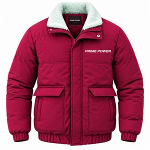 Flap Pocket Puffer Jacket For Unisex Shearling Collar Winter <b>Padded</b> <b>Coat</b> Custom Wholesale Insulated Quilted Jacket Manufacturer - Product Image 6