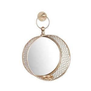 Portavelas para colgar en la pared de forma redonda de diseño maravilloso en Metal de color dorado y portavelas decorativo de vidrio a granel - Product Image 1