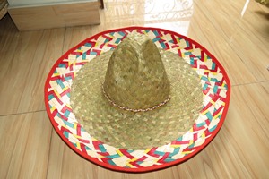Unisex Natural Grass Embroidered Mexico Sombrero <b>Hat</b> Adult Wholesale Bulk Stock for Beach Fiesta Party <b>Summer</b> Travel Buyers - Product Image 4