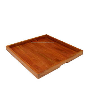 Regal Harmony bandeja de madera de lujo para servir elegante Acacia Mango & Sheesham bandejas de madera con asas Decoración de mesa de centro de Hotel en casa - Product Image 4