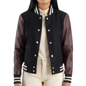 Veste courte personnalisée de style universitaire pour femmes, design All Star Fearless, streetwear, bomber, logo OEM disponible, respirante, en laine d'hiver - Product Image 5