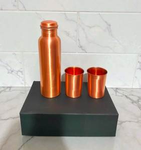 Copper Vacuum Flask With Lid Thermal Insulation Drinking Mug Kitchen Bar Accessory Vintage Metal Design - Product Image 6