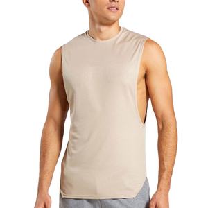Wholesale Custom Plus Size Men's Sleeveless <b>Workout</b> Training <b>Tank</b> <b>Tops</b> Breathable Cotton Gym Fitness Sports Vest Knitted Weaving - Product Image 4