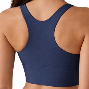 Women's Breathable <b>Longline</b> High Support Sports <b>Bra</b> for Yoga & Fitness OEM Service with Front Logo Wholesale - Product Image 4