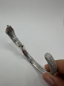 Bague Panthère en Argent Moissanite, Bijou Animal Sertie de Pierres, Luxe Hip Hop, Pour Hommes et Femmes, Cadeau Tendance - Product Image 1