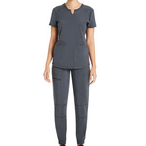 Tenues médicales personnalisées avec logo imprimé, hauts et pantalons, 100% coton, tissu confortable et respirant, ensemble uniforme de travail pour infirmières et dentistes - Product Image 3