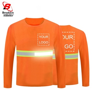 Hi-Vis 100% Polyester Safety T-Shirt New Design Breathable Waterproof <b>Reflective</b> <b>Tape</b> Cotton Material <b>Reflective</b> Safety Clothing - Product Image 3