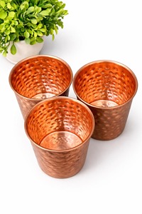 Verre à eau en cuivre non toxique, matériau sûr, finition lisse, article en gros - Product Image 5