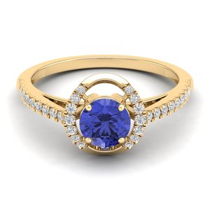 Anillo Infinito de Tanzanita con Corte Redondo de 0.84Ct y Oro de 14K, Precio al por Mayor REYES, para Mujer, Certificado IGI, Joyería Fina con Diamantes - Product Image 5