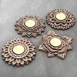 Soporte de luz en T de bambú ecológico hecho a mano para decoración sostenible del hogar y uso de regalos - Product Image 1
