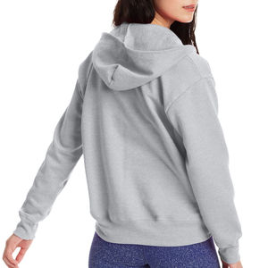Sudadera con capucha de invierno para mujer, talla grande, con cremallera, de algodón liso, forro polar transpirable, talla adulta, precio al por mayor, ropa de mujer, sudaderas con capucha - Product Image 1