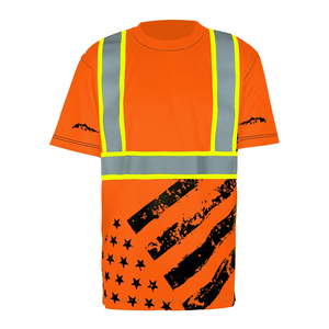 T-shirt de sécurité haute visibilité personnalisable avec motifs réfléchissants, vêtements de travail industriels en polyester et coton, fournisseur de t-shirts tendance - Product Image 3