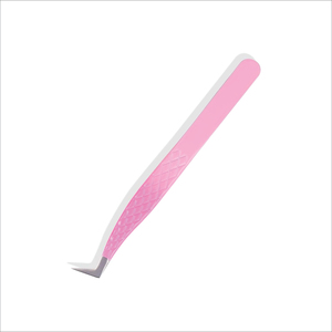 Pinzas de volumen Lashfine de 90 grados con punta de fibra y agarre de fibra, de acero inoxidable, para extensión de pestañas, marca privada. - Product Image 5