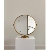 Nordic Brass <strong>Gold</strong> Metal Luxury Retro Desktop Bedroom round Makeup Cosmetic <strong>Mirror</strong> <strong>Best</strong> Quality with Low Cost Dressing <strong>Mirror</strong>