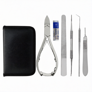 7 Pcs Ingrown Toenail Kit Professional Foot Care Set <b>Nail</b> Treatment Tools Pedicure Podiatry Instrument Kit with <b>Case</b> - Product Image 1
