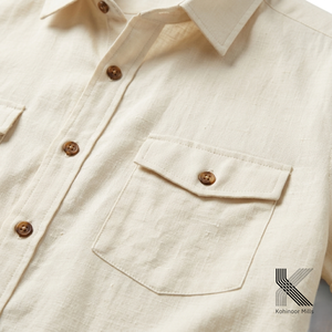 Camisa Casual de Manga Corta para Hombre, de Popelina de Algodón, Color Sólido, Cuello Clásico, Transpirable, para Verano - Product Image 2