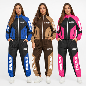 Survêtement coupe-vent unisexe streetwear avec logo personnalisé, léger et respirant, design uni pour la saison printanière - Product Image 1