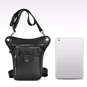 Riñonera de viaje con logotipo personalizado de alta calidad para hombre, riñonera ajustable de estilo Vintage para hombre, riñonera ajustable para pierna, riñonera para hombre - Product Image 2