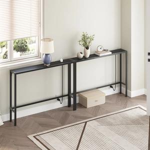 Mesa Consola Moderna de Hierro para Entrada con Estación de Carga USB y Organizador de Exhibición para Sala de Estar - Product Image 2