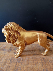 Figura de León de Latón Hecha a Mano, Escultura de León Rugiente, Estatua de Animal Salvaje Majestuoso, Decoración de Lujo para Mesa de Hogar u Oficina - Product Image 6