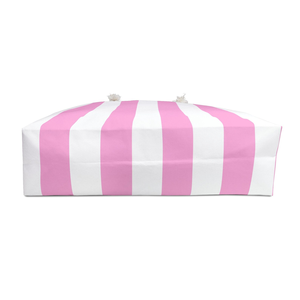 Pink and White Striped Weekender <b>Bag</b> Beach Tote Vacation Travel Carryall <b>Large</b> Capacity Summer Womens Overnight Handbag <b>Gift</b> - Product Image 4