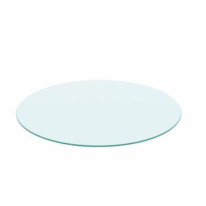 Piano Tavolo Rotondo in Vetro Temperato Trasparente da 36 Pollici, Spessore 1/4 di Pollice con Bordo Lucidato per Sala da Pranzo (Vecchio SKU W126560372) - Product Image 1