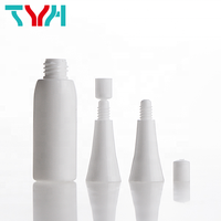 (SAMPLE) Flacon compte-gouttes en plastique LDPE blanc de 15 ml avec bouchon à vis en PP, personnalisable, pour sérum, lotion, masque facial, soin de la peau