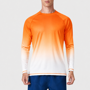 Camiseta de Protección Solar Unisex Personalizada de Manga Larga con Degradado Azul, Anti-UV, Transpirable, 220g, Poliéster/Nailon, Ligera y Cómoda - Product Image 3