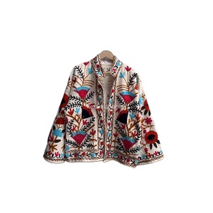 Jacket For Women's Indian 100% Cotton Short Jacket Uzbek Embroidery Suzani Jacket <b>Coat</b> Women's Party Wear Jacket - Product Image 1