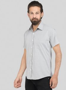 เสื้อเชิ้ตผู้ชายคุณภาพสูง แขนสั้น คอตั้ง ทรงเข้ารูป ผ้าฝ้าย 100% จากซัพพลายเออร์อินเดีย ราคาดีที่สุด - Product Image 2