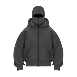 Sweat à capuche personnalisé avec fermeture éclair, sweat à capuche uni épais, veste à capuche zippée pour homme - Product Image 4