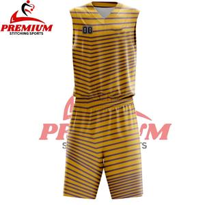 Derniers ensembles d'uniformes de basketball personnalisés pour adultes, respirants, antibactériens, imprimés par sublimation, séchage rapide, grandes tailles, anti-UV 100% - Product Image 6