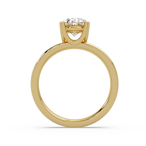 Elegante Anillo de Compromiso Solitario Ovalado de Oro Puro de 14K con Diamante Cultivado en Laboratorio Certificado por IGI, Anillo de Vástago Dividido, Joyería de Lujo para Boda - Product Image 4